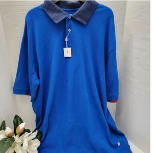 New Bright Blue Martin Dingman Mens Short Sleeve Polo Shirt XXL 2XL